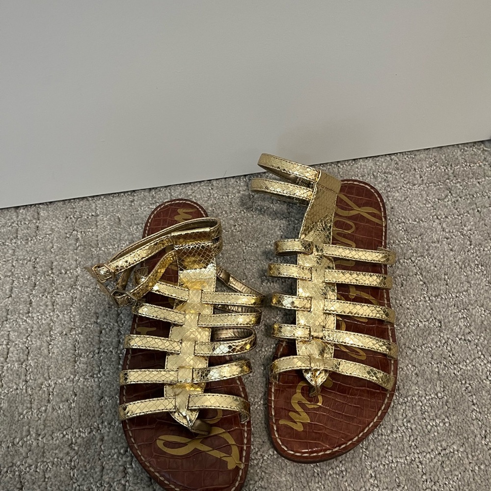 Sam Edelman Gold Sandals - Picture 2 of 4